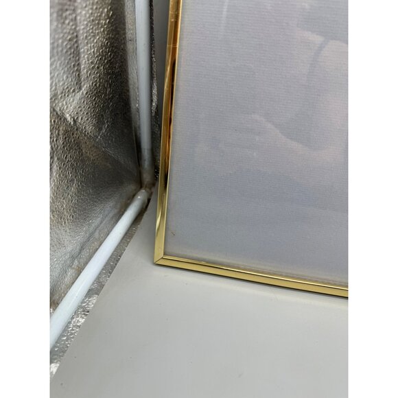 Abstract Fire Art Print By Burton In Gold Frame gray matted wire hanger red READ - Picture 6 of 10